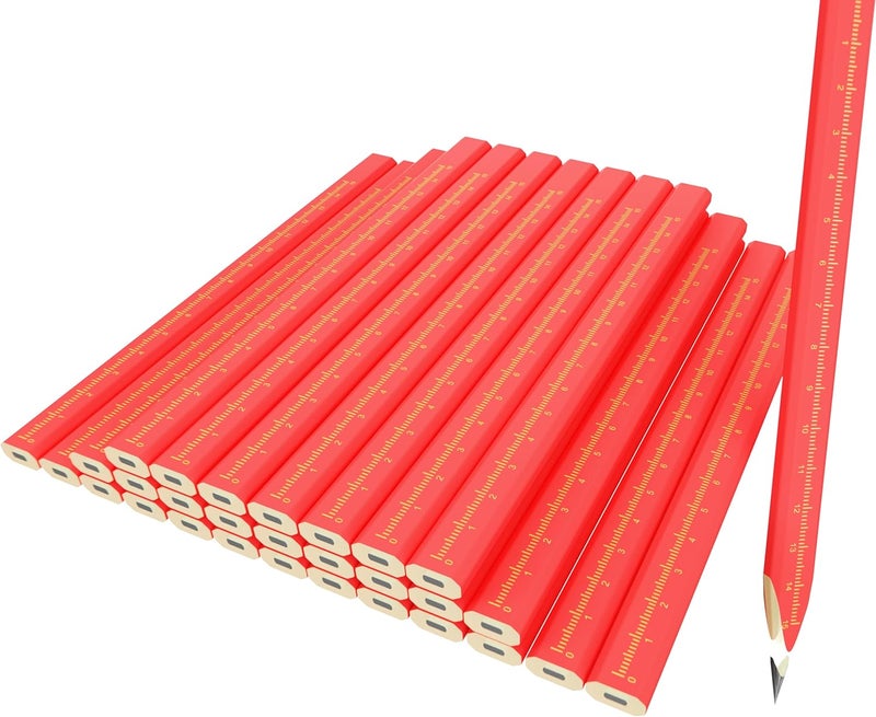 KR. LIF Professional Carpenter Pencils - 29 Pcs Construction Pencils Hexagonal Design - Image 5